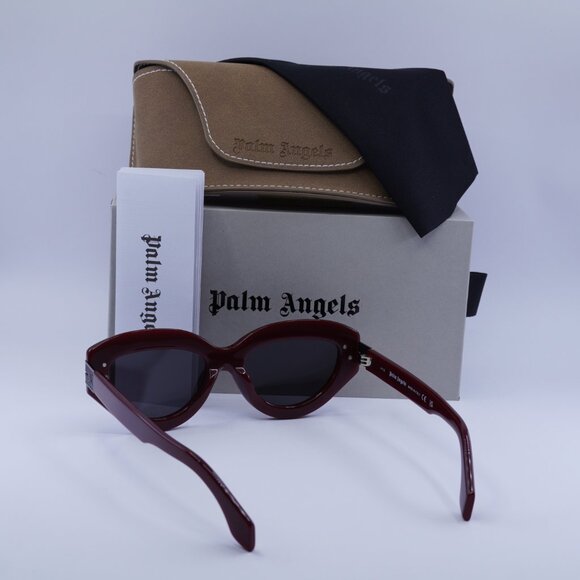 Palm Angels PERI10F MIRACLE 2507 Cat Eye Sunglasses - Red/Dark Grey - Picture 6 of 10